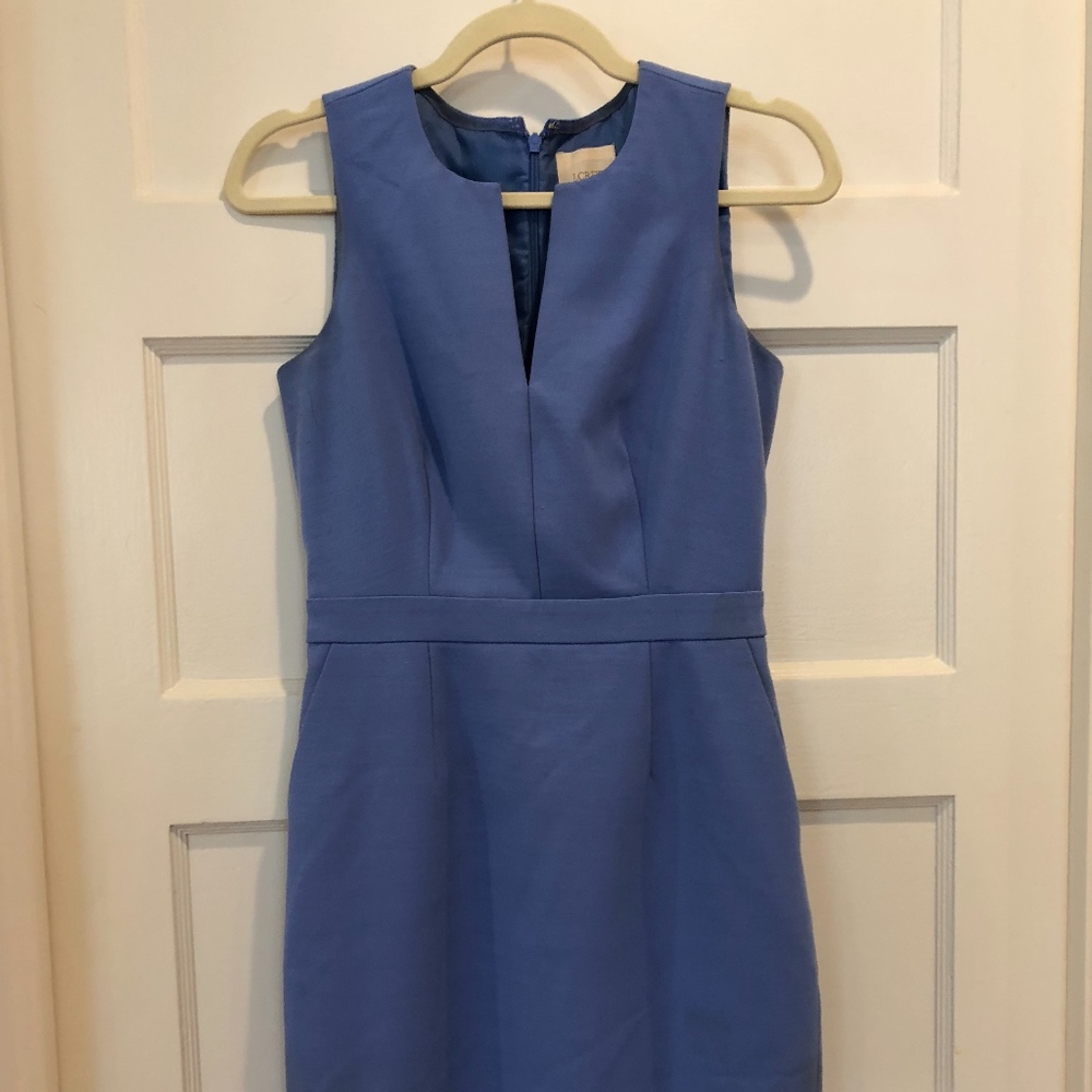 J Crew Suiting Split Neck Dress - Size 0